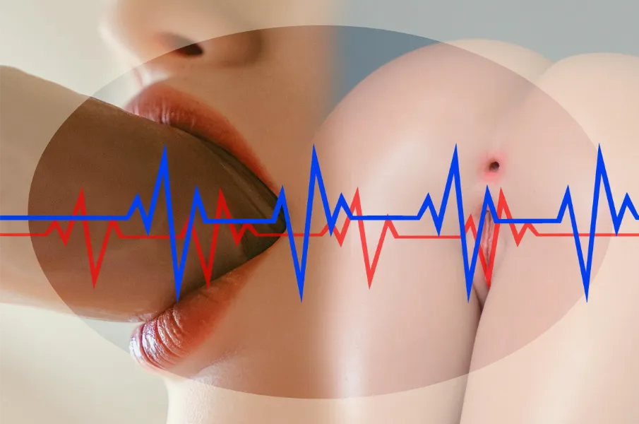 Electric buttocks & blowjob